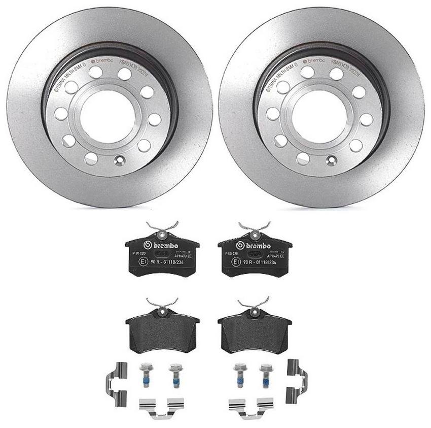 Brembo Brakes Kit - Pads and Rotors Rear (255mm) (Low-Met)